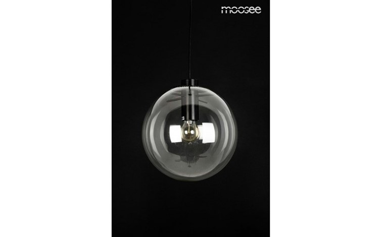 Lampa Wisząca SANDRA 30 Transparentny/Czarny