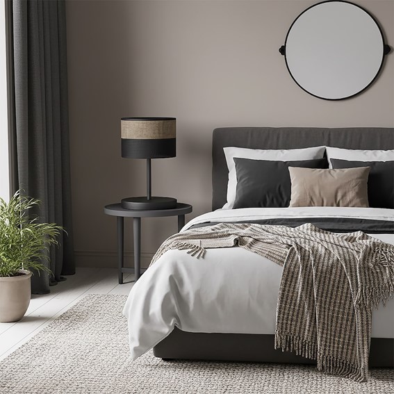 Lampa Biurkowa KARBON LN1 Czarny/Brązowy