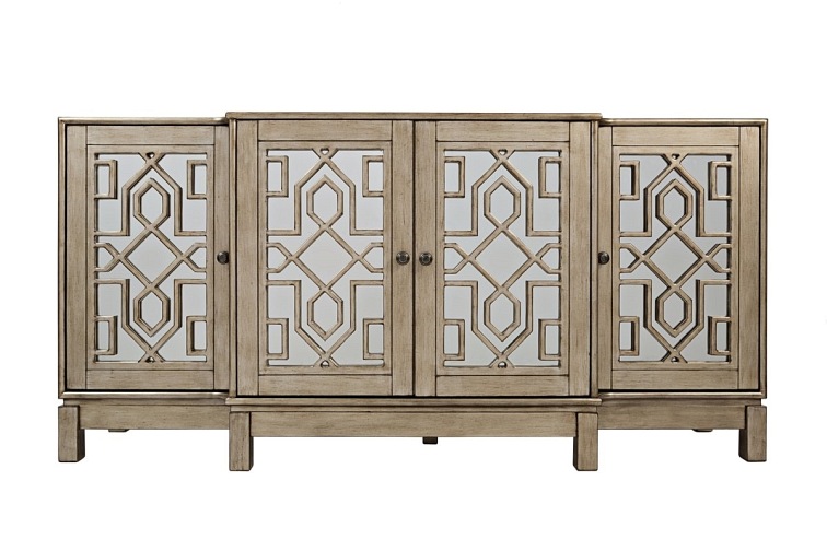 Komoda Lustrzana AV1550-70 4D Avola 45x178x86 Złoty