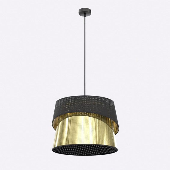Lampa Wisząca CANVA 1 Czarny/Złoty