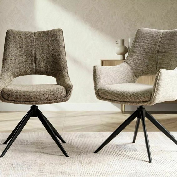 Krzesło FINO II Beż/Czarny Mat