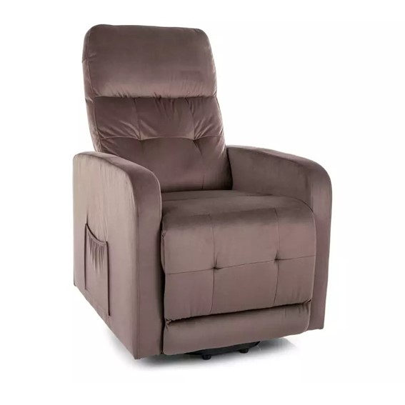 Fotel Rozkładany OTUS II Velvet Cappuccino/Czarny