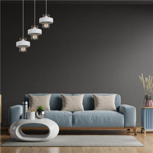 Lampa Wisząca ESTELLA 3L Biała