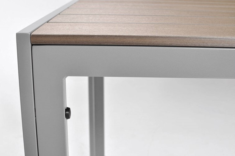 Stół Ogrodowy MODENA 150X90x74 Srebrny/Brązowy