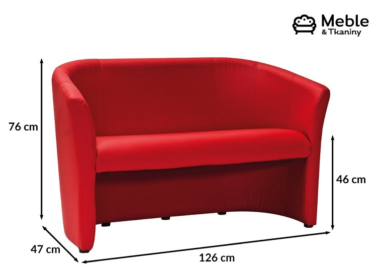 Sofa TM-2 Czerwony
