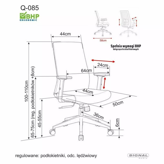 Fotel Obrotowy Q-085 Czarny