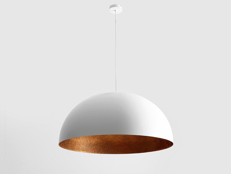Lampa wisząca LORD 70 – miedziano-biały