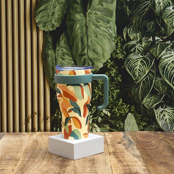 Kubek Termiczny Mini Miami Floral 600 ml Zielony