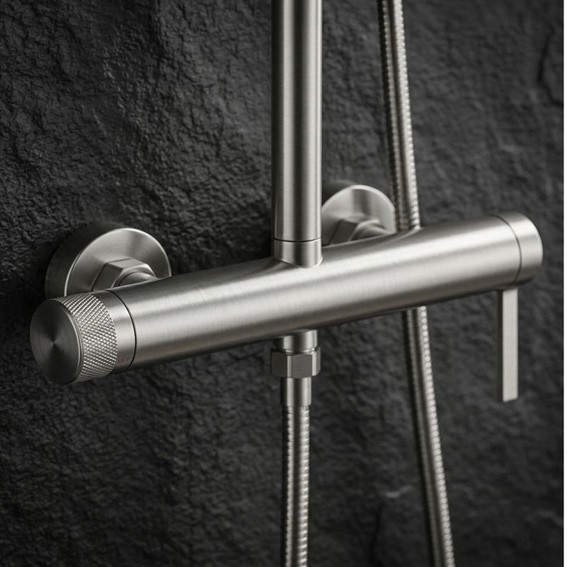 Zestaw Natryskowy RIVO Nikiel Szczotkowany