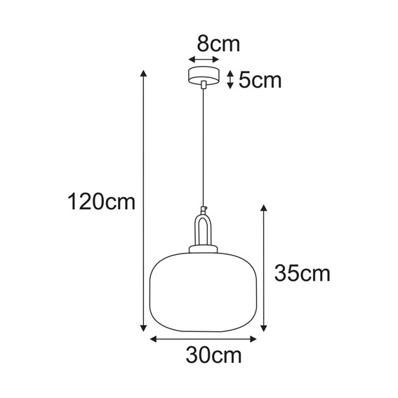 Lampa Wisząca DIOP K-5890 Złoty/Biały