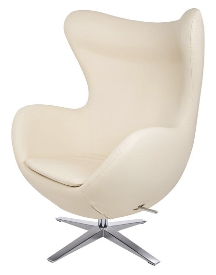 Fotel EGG Szeroki PU Beżowy