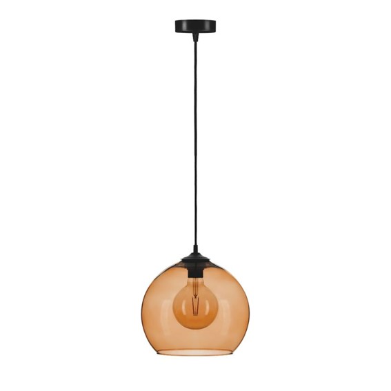 Lampa Wisząca MADEIRA 1L Czarny/Brązowy