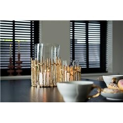 Świecznik LORETTA L Złoty