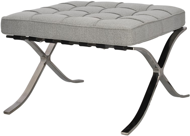 Podnóżek BA1 Tkanina Jasny Szary