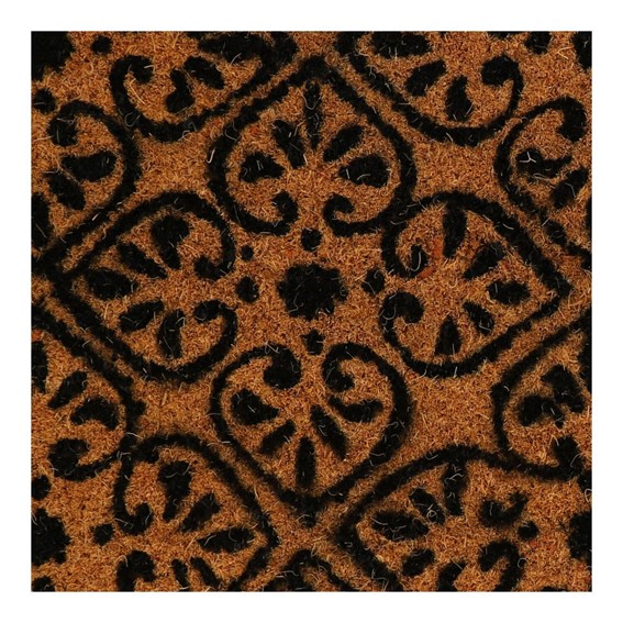 Wycieraczka Kokosowa SERDUSZKA 39x59cm Czarny/Brązowy