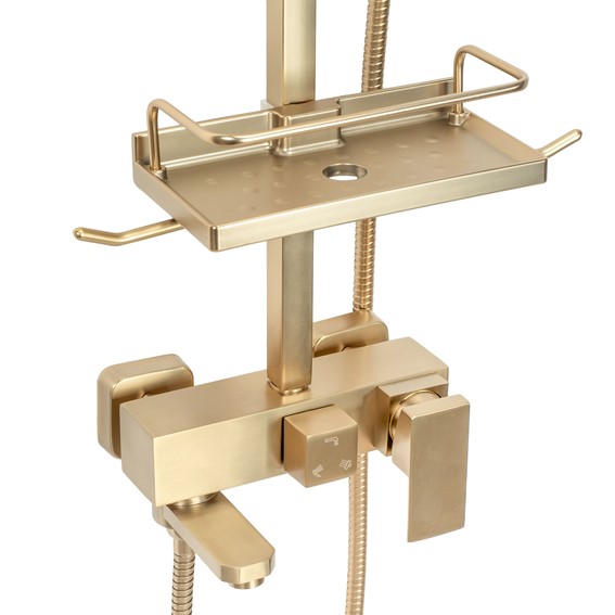 Zestaw Natryskowy JACK Złoty Szczotkowany