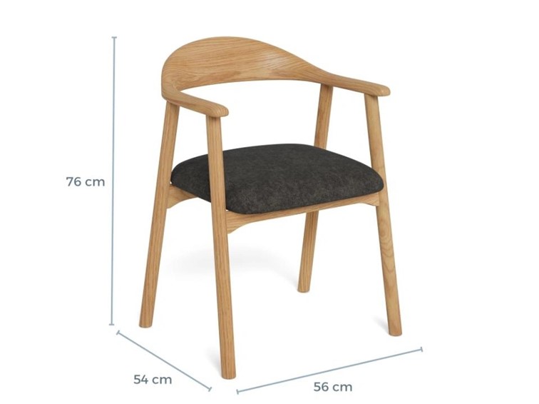 Krzesło ADDI Szary/Dąb Naturalny