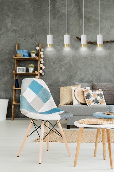 Lampa Wisząca FUMIKO 4 Biały/Złoty