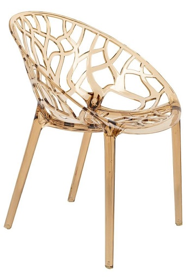 Krzesło Koral 60x60x97 Amber/Poliwęglan