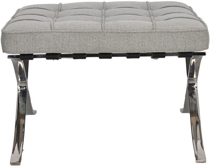 Podnóżek BA1 Tkanina Jasny Szary