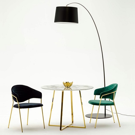 Krzesło NAOMI Czarny/Złoty