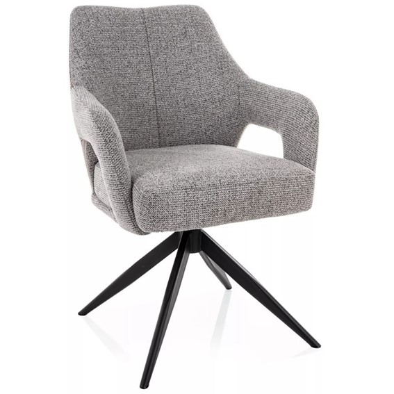 Krzesło OLSEN Noelle Szary/Czarny Mat