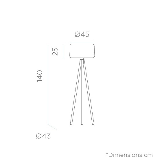 Lampa Podłogowa CLOE 140 CABLE IN&OUT Naturalny/Biały