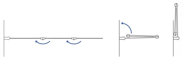 Parawan Wannowy AGAT 120 Złoty Szczotkowany