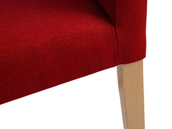 Stołek Barowy Wilton Bar 47x40x104 Krwista Czerwień/Naturalny