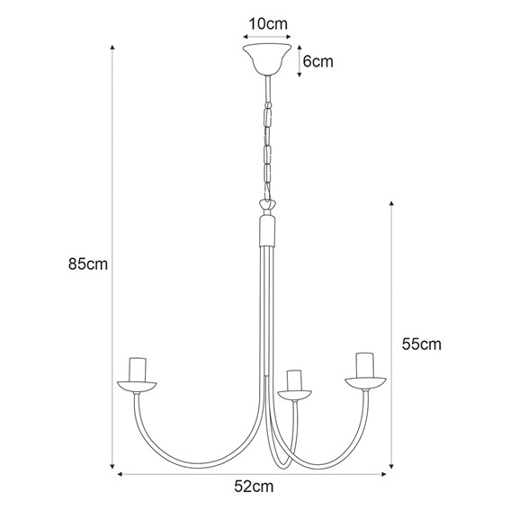 Żyrandol HARIS K-4970 Czarny