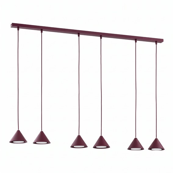 Lampa Wisząca ELIT 6 Burgundowy