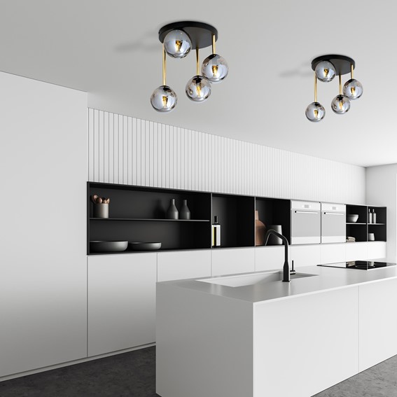 Lampa Sufitowa DOLCE 4 Czarny/Grafitowy