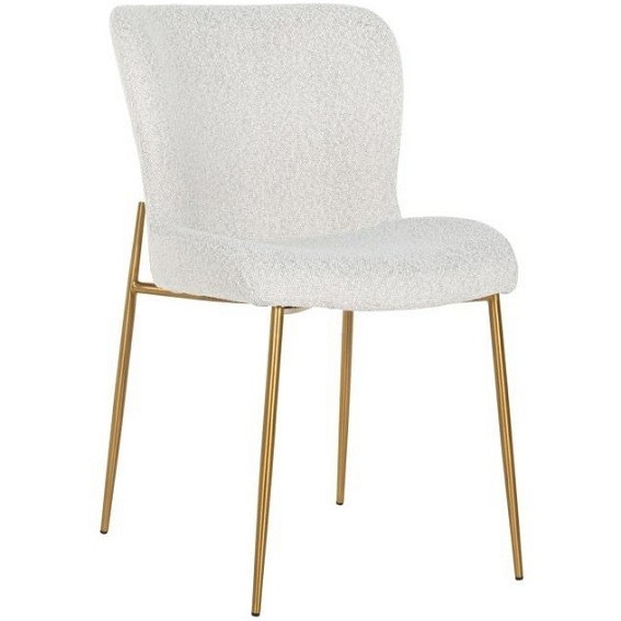 Krzesło ODESSA BOUCLE - Biały/Złoty