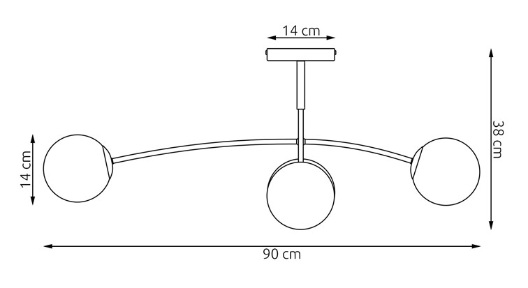 Lampa Sufitowa PREGOS 4 Beżowy/Biały