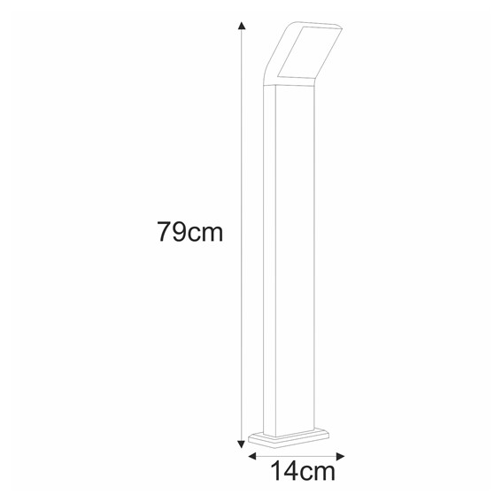 Lampa Zewnętrzna VIDAR K-8148 Czarny/Biały