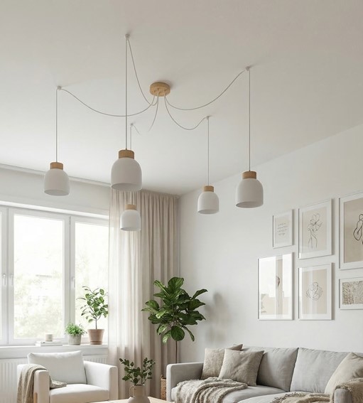 Lampa Wisząca KRU 5 Biały