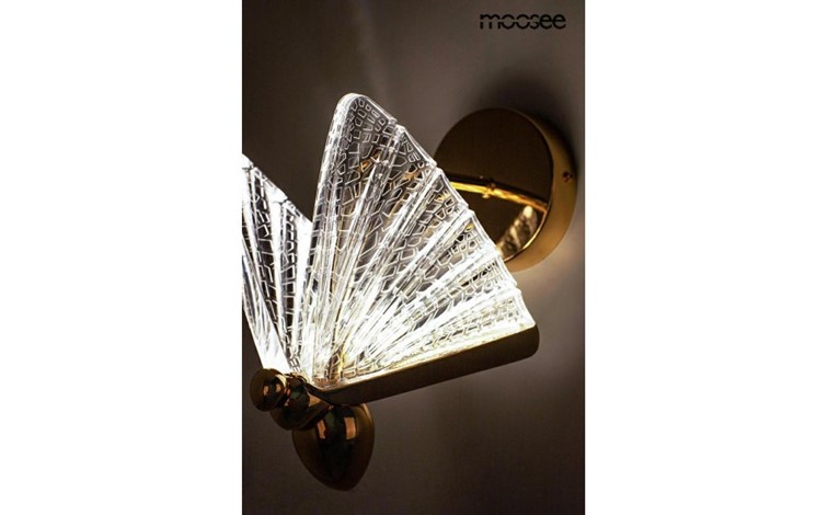 Lampa Ścienna BUTTERFLY S Złoty