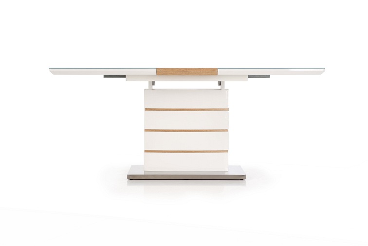 Stół Rozkładany TORONTO (180-140)x80 Biały/Dąb Złoty