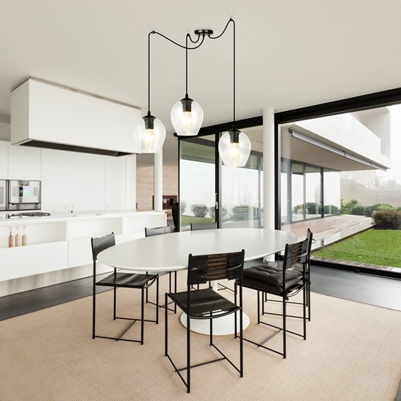 Lampa Wisząca LEVEL 3 Czarny/Transparentny