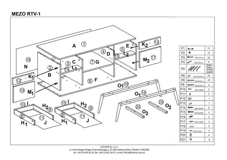 MEZO RTV1 wielobarwny