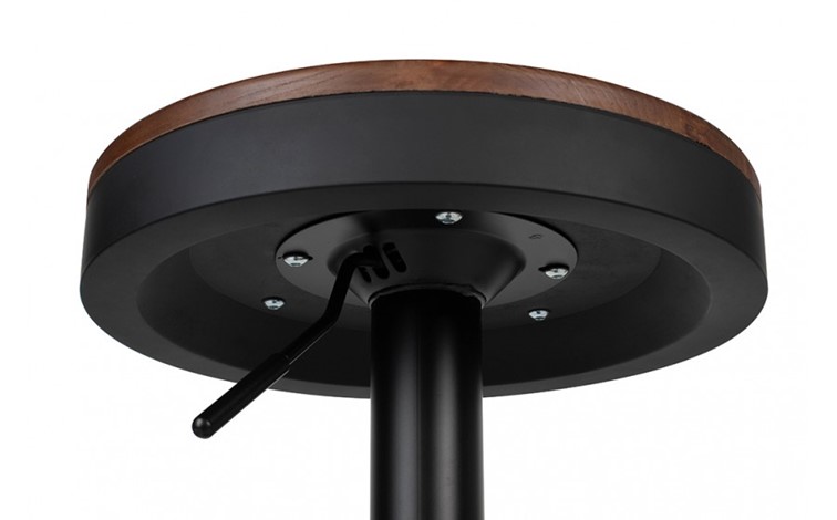 Krzesło Barowe VOLT Czarny/Ciemny Wiąz