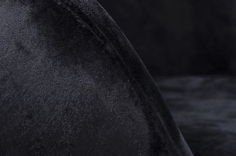 Fotel EGG Szeroki Velvet Czarny