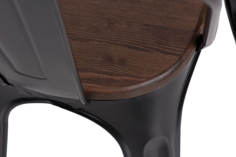 Krzesło PARIS WOOD Czarne/Sosna Orzech