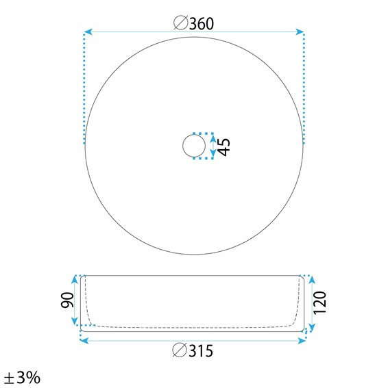 Umywalka Nablatowa STEFANIA Wielokolorowy