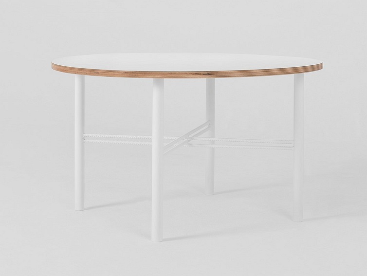 Stół Kawowy PENTO 80 Biały/Naturalny