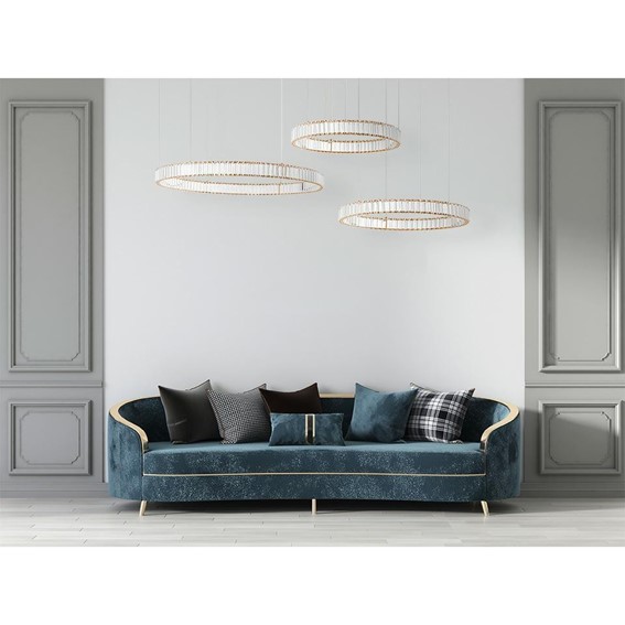 Lampa Wisząca LIBERTY 3B Złoty/Transparentny