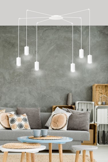 Lampa Wisząca TRAKER 6 Biały