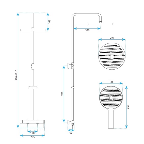 Zestaw Natryskowy FOSS CLIF Czarny