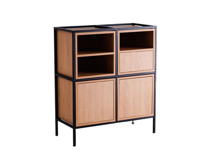 Regał Skap 2R2 Mix 40x88x102 Dąb/Czarny