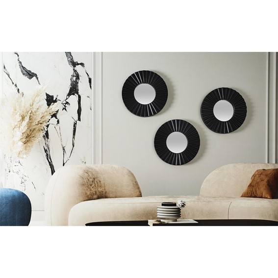 Zestaw 3 Luster Origami Czarny